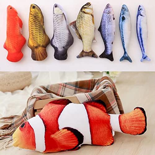 Tatoonly Creativo 3D forma de pescado Kattenspeelgoed regalo gato menta pescado relleno almohada muñeca juguete de mascotas