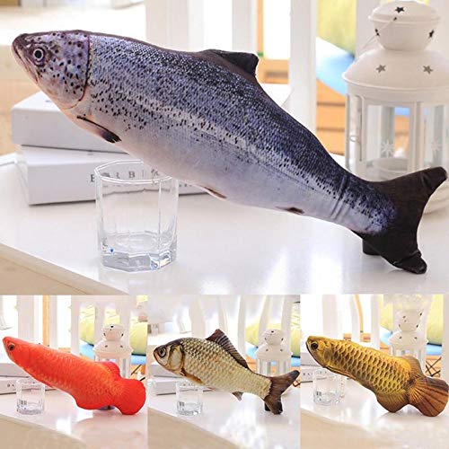 Tatoonly Creativo 3D forma de pescado Kattenspeelgoed regalo gato menta pescado relleno almohada muñeca juguete de mascotas