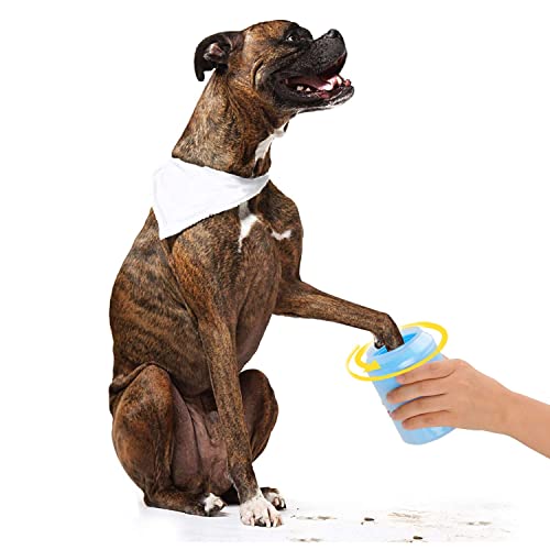 Taza de lavado de pies para mascotas, limpiador de patas de perro, gato, cachorro, cepillo de silicona desmontable portátil para limpiar la huella de barro de arena sucio para la mascota activa