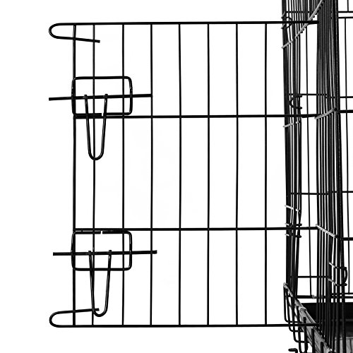 TecTake 800515 - Jaula para Perros, Caja con Rejillas, 2 Puertas Cerrojos, Plegable - Varios Tamaños (76 x 47 x 51 cm | No. 402294)