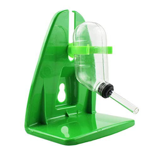 TEHAUX Hamster Water- 2 juegos de 60 ml botella de agua para mascotas colgante sin goteo dispensador para hámsters pequeños animales (botella + soporte, color al azar)