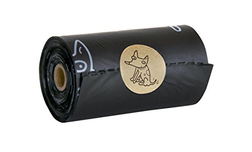 The Sustainable Peopl, bolsas para excrementos de perro TSP biodegradables, 100 % compostables y biodegradables (no oxo), grandes y extragruesas (18 µm), color negro, 120 unidades