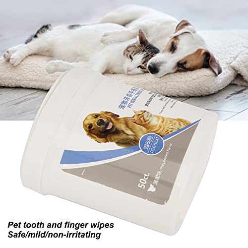 Toallitas dentales para Mascotas, Almohadillas limpiadoras, portátiles seguras y efectivas para Perros y Gatos para el Olor del oído para controlar Las infecciones del oído