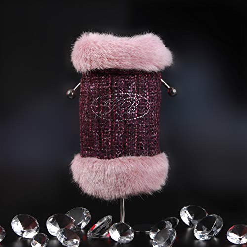 Trilly tutti Brilli Heidi Abrigo Tweed con aplicación térmica Rosa, XXS – 1 Producto