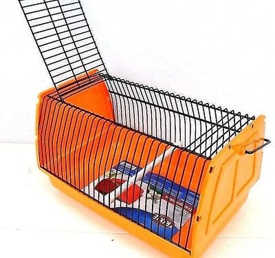 Trixie - Caja de transporte para pájaros, hámsteres, animales pequeños (30 x 18 x 20 cm), color naranja
