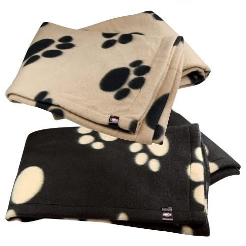 TRIXIE Manta para Perros Mascotas - Manta Sofa Suave Manta para Mascotas Perros Gatos Cálida Protección Manta Barney 150x100 cm Beige