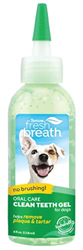 TROPICLEAN Fresh Breath by Gel de Cuidado Bucal para Perros - Dientes Limpios, Sin Cepillado - Combate la Placa, el Sarro y la Enfermedad Gingival - Original - 118 ml