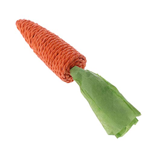 U-M Divertido gato mascota rasguño juguete paja zanahoria para hámster conejo, india, rata masticar juguete muy práctico y popular