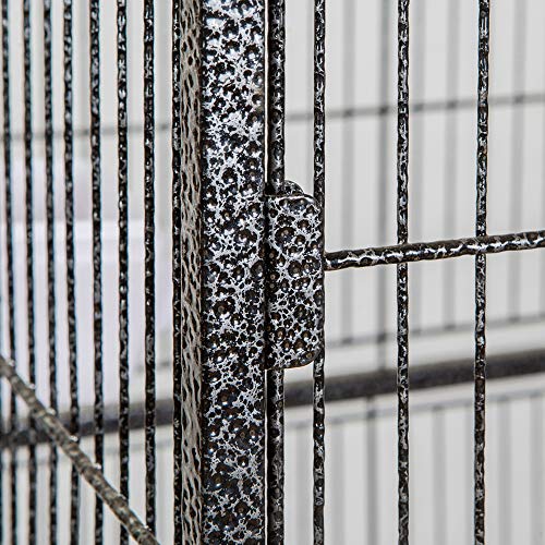 UISEBRT Jaulas Pájaros con Ruedas Pajarera de Metal para Loros, cacatúas, Palomas (79x51,8x132cm)