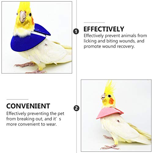 ULTECHNOVO Collar de Recuperación de Aves Collar de Loro Collar Protector para Mascotas Mini Círculo Elizabeth para Pájaros Animales Pequeños 4 Piezas
