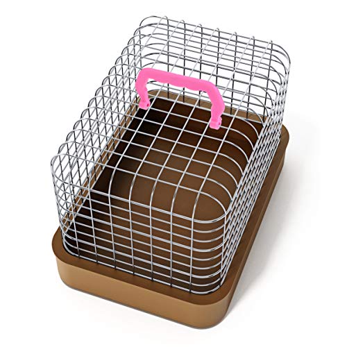 ULTECHNOVO Maneja de La Caja de Mascotas Manejar La Caja de Plástico Reemplazo para Cajas de Jaulas de Mascotas Ayuda a Llevar La Jaula Fácilmente- 10Pcs Rosa