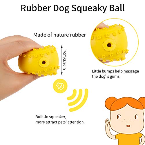 umorismo Paquete de 4 bolas de juguete para mascotas con sonido, no tóxicas para cachorros