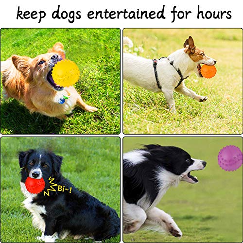 umorismo Paquete de 4 bolas de juguete para mascotas con sonido, no tóxicas para cachorros