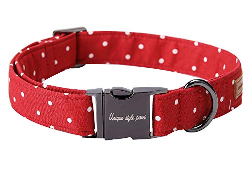 Unique style paws Collar para perros con pajarita extraíble, collar para perros pequeños, medianos y grandes, collar ajustable XXS-XL