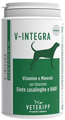 V-Integra Integratore Cane Anziano Vetekipp Perro de Edad Avanzada - Alimento Mineral para la Dieta casera del Perro de Edad Avanzada - 200 g