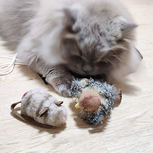 Vealind GiGwi Melody Chaser Juguete Interactivo de Felpa para Perros y Gatos (Ratón)
