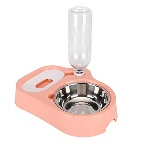 Venta Loca Alimentador automático para Mascotas, dispensador de Agua 2 en 1 para Mascotas, automático para Perros, Mascotas(Pink)