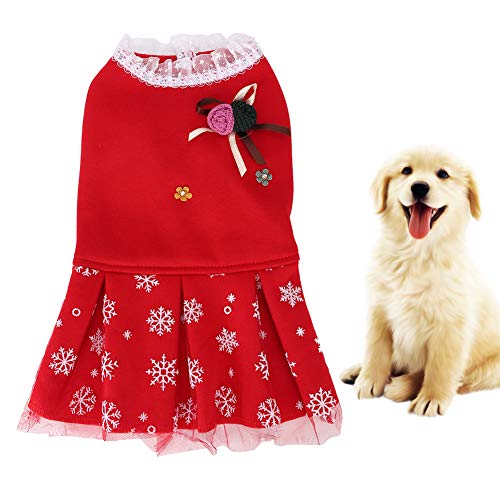 Venta Loca Hermosa Ropa para Mascotas de Fiesta, Vestido Rojo para Mascotas de Navidad, Disfraz de Gato para Perro Mascota(XL)