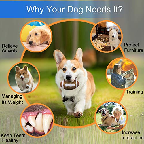 VIEWLON Juguetes para Perros con Sonido - 5 Pack Pelota de Juguete para Perritos Pequeños, Cachorros y Medianos, Resistante Masticar de Bolas para Entrenamiento Exterior