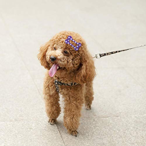 VILLCASE 20pcs Moda Garras para el Cabello en Forma de Hueso Elegante Pinza para el Cabello Pinza de Cola de Caballo Artificial para Perros (Color Aleatorio)-Suministros de Mascotas