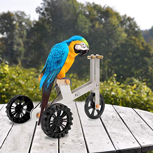 VILLCASE Juguete de Entrenamiento de Loros-Divertido Pájaro Bicicleta Juguete Creativo Mascota Loro Juguete Intelectual Suministros Prácticos para Loros 16.00X11.00X10.00cm