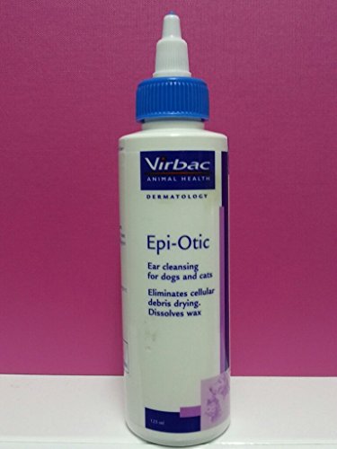 Virbac 006VRB01-4 4 oz Epi-Otic Otic Otic Limpiador Oído Solución para Perros y Gatos