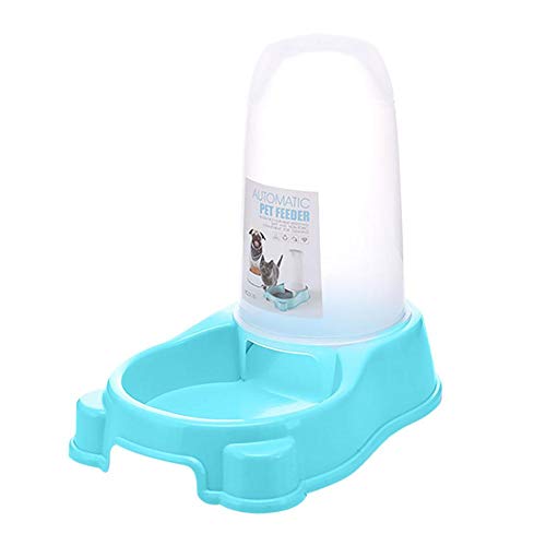 Vommpe - Dispensador de pienso para gato/perro, gatito, caja de pienso para gatos/perros, accesorio (azul)
