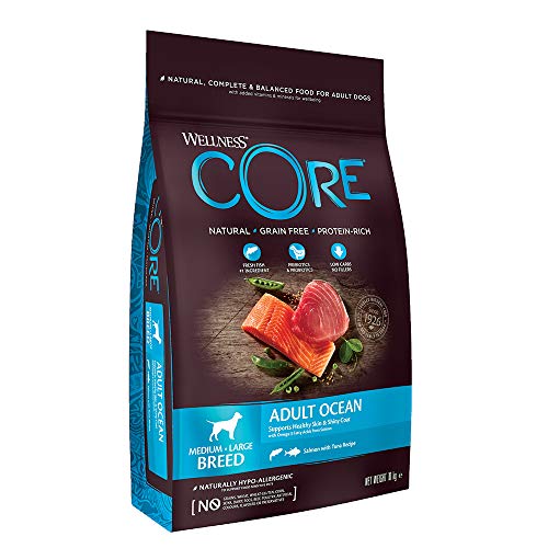 Wellness CORE Ocean Dog Food Dry Grain Free - Salmón y atún, 10 kg