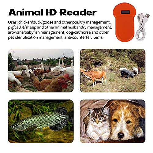 Weytoll LF 134.2KHz Escáner microchips para Animales Domésticos, Lector de chips de animales de Mano Escáner Lector de identificación de mascotas para Perros y Gatos