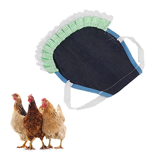 WMING Chaleco de pollo, fácil de limpiar, diseño especial, protector de asiento de gallina, cómodo, cálido, reutilizable para mascotas (azul vaquero)