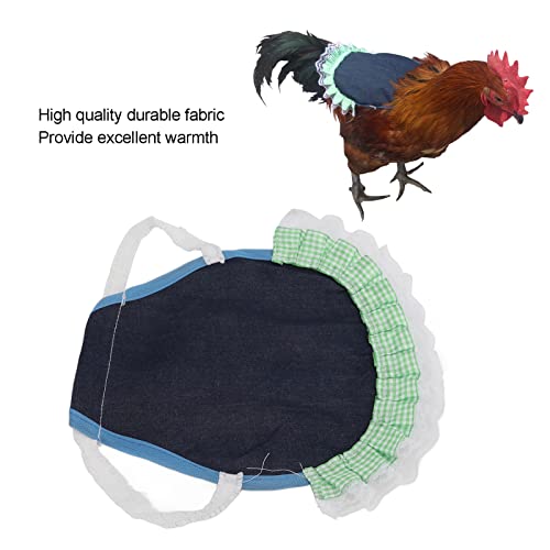 WMING Chaleco de pollo, fácil de limpiar, diseño especial, protector de asiento de gallina, cómodo, cálido, reutilizable para mascotas (azul vaquero)