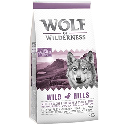 Wolf of Wilderness "Wild Hills" - Patito para adulto Una comida saludable y saludable para su perro