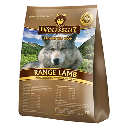 Wolfsblut Range Lamb, Alimento Deshidratado para Perro, Sabor Cordero y arroz integral-15 kg