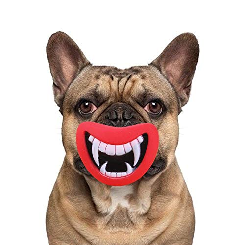 WOOAI Nuevo Durable Seguro Divertido Squeak Dog Toys Devil'S Lip Sound Perro Jugando/masticando Puppy Haz Que tu Perro Sea Feliz, Rojo, L