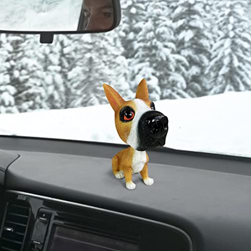 WOTEG Decoración interior de coche con cabeza de perro que se mueve, juguete para el salpicadero del coche