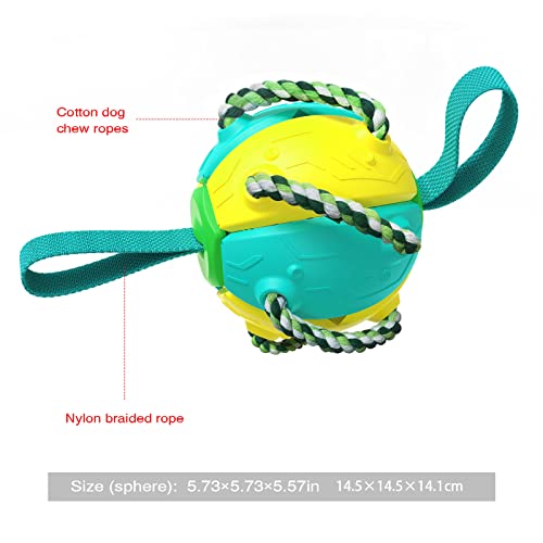 WQLP Frisbee Disc Football - Juguete masticable para Perros, Utilizado para Masticar agresivamente, Limpiar los Dientes, Adecuado para Varios Tipos de Juguetes interactivos para Perros