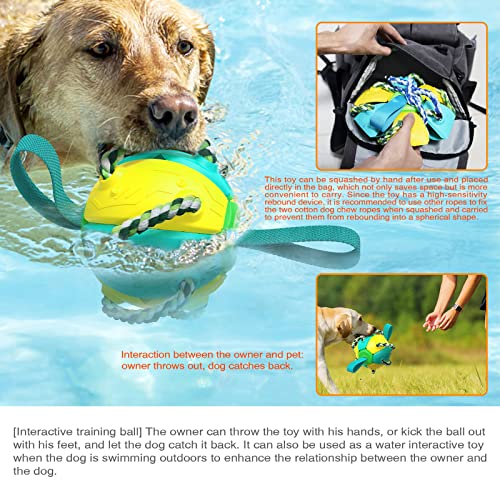 WQLP Frisbee Disc Football - Juguete masticable para Perros, Utilizado para Masticar agresivamente, Limpiar los Dientes, Adecuado para Varios Tipos de Juguetes interactivos para Perros