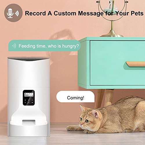 WUBAILI Alimentador Automático Inteligente para Gatos De 9L, Alimentador Inteligente para Mascotas con Control De Aplicación Y Cámara HD De Gran Angular Y Visión Nocturna,WiFi Version