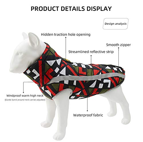 XDKS Abrigo de perro colorido con agujero para arnés, ropa deportiva para perros pequeños y medianos (2XL, blanco y negro)