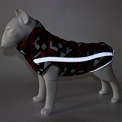 XDKS Abrigo de perro colorido con agujero para arnés, ropa deportiva para perros pequeños y medianos (2XL, blanco y negro)