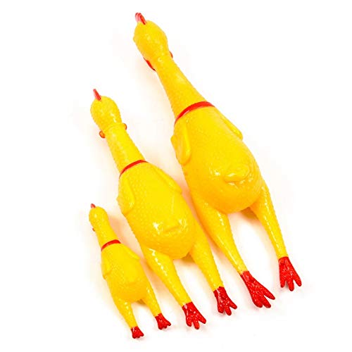 XUXIN ZHAOCHEN Gritando Squeeze Juguete del Perro casero de Pollo chirrido de mascar Juguete Divertido Molar de Goma de Seguridad del Juguete for Perro Dog Bites Toy (Color : Amarelo, Size : L 40cm)
