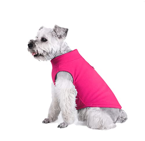 YAODHAOD Chaleco de forro polar para perros pequeños, chico o niña, chaqueta para perro con correa anillo de tamaño mediano perro gato perro chichita Chihuahua francés Bulldog Pug (L, rosa)