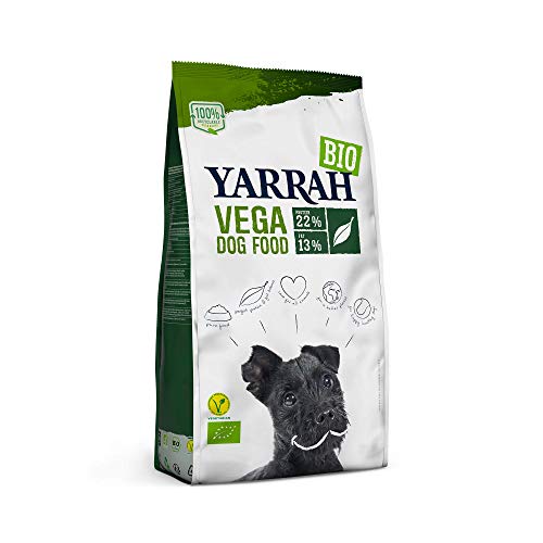 YARRAH Comida Seca orgánica para Perros Vega – Sabrosa Vegetariana y Vegana con Frijoles de Soja orgánicos, Aceite de Coco, Lupa Blanca y Baobab – Apto para Todo Tipo de Perros Adultos – 10 kg