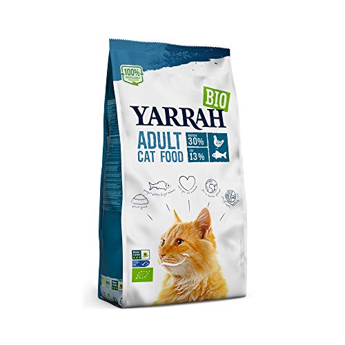 YARRAH pienso orgánica para Gatos | Comida Seca Pollo orgánico y Pescado, 2.4kg