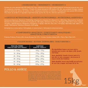 YERBERO Nature Pollo y ARROZ Comida Premium para Perros 15kg