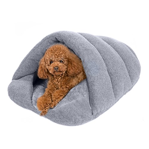 YJZQ - Saco de dormir plegable para perro, cama, gatito, cama, perro, cesta caliente de perro, accesorio para mascotas, nido de pequeño perro, cómodo y sólido S