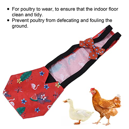 YongliJc Pañales de Pollo para Mascotas, pañales de Patito, Pajarita Lavable y Reutilizable Pañales de Ganso y Pato para Mascotas para Aves de Corral(Small)