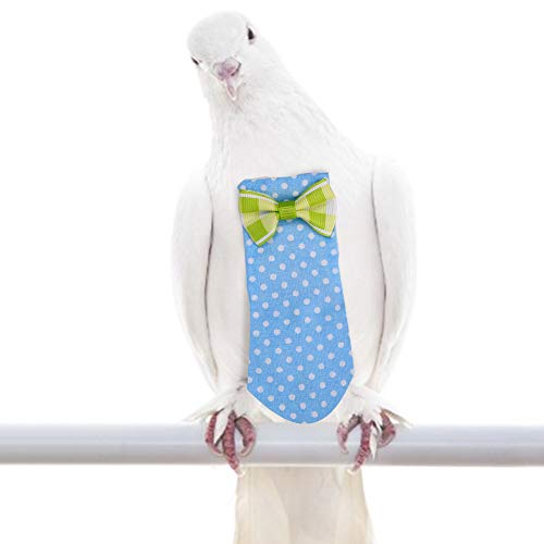 YOUTHINK Pañal de Pájaros Pañal de Pájaro Reutilizable para Loro Paloma Cacatúas Periquito Canario Periquito Lovebird Trajes de Vuelo Pañal Traje de Vuelo(S-Azul)