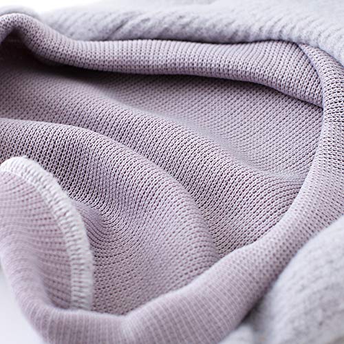 YUECUTE Suéter de color sólido con lazo y nudo de punto para perros rosados suéteres para cachorros, gato, cálido, jersey, ropa vintage (XS, GREY)