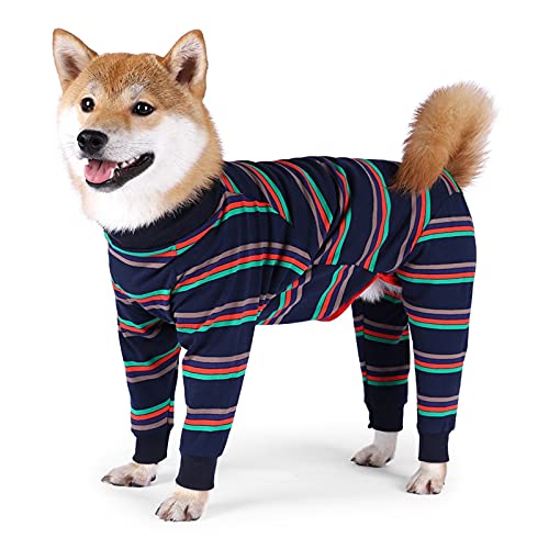 Z-Y Perro ​Ropa 4 patas grandes pijamas elasticidad mascota mono de mascota invierno ropa de perro cálido para perros medianos perros labrador disfraz de labrador abrigo Doberman
